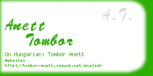 anett tombor business card